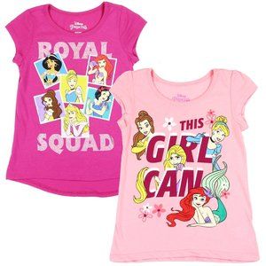 Disney Princess Tee Lot - Tshirt Set 2pc girls T-shirts 6 6X